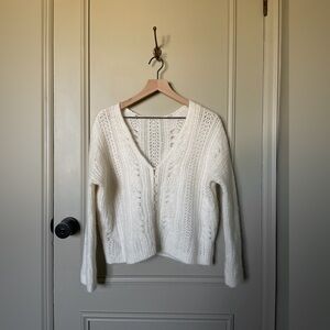Sézane cream marlow cardigan